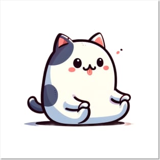 Kawaii cute cat Posters and Art